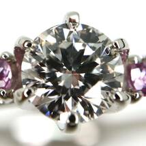 《Pt950 天然ダイヤモンド/カラーストーンリング》J 2.1g 11号 0.207ct 指輪 diamond ring jewelry ジュエリー BJ1/BJ1_画像4