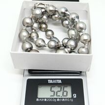 《南洋黒蝶真珠ネックレス》J ◎52.6g 47cm 8.5-11.5mm珠 真珠 pearl necklace ジュエリー jewelry EB0/EB0★_画像8