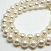 ソーティング付き!!《アコヤ本真珠ネックレス》J 7.5-8.0mm珠 36.7g 45cm pearl necklace ジュエリー jewelry EA3/EC6_画像5