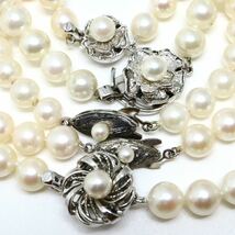 《アコヤ本真珠ネックレス5点おまとめ》J 約146.2g pearl パール necklace ジュエリー jewelry EB6_画像5