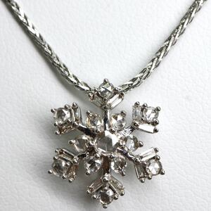 GSTV(ジーエスティーヴィー)《K18WG/Pt850天然ダイヤモンドネックレス》J 6.5g 50.5cm 0.30ct diamond necklace ジュエリー jewelry EC9