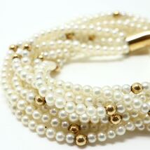 《K14アコヤ本真珠ベビーパール4連ネックレス》J 2.5-3.0mm珠 22.7g 46cm pearl necklace jewelry EC0/EC6_画像4