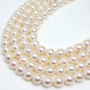 美品!!《アコヤ本真珠アクセサリーパーツまとめ》J 約80.2g 6.5-7.0mm珠 約121cm pearl ジュエリーjewelry DB0/EB0