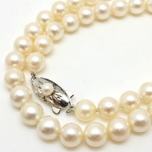 《アコヤ本真珠ネックレス》J 約24.0g 6.5-7.0mm珠 約40cm pearl ジュエリーjewelry DC0