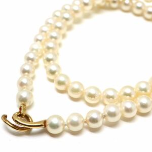 TASAKI(田崎真珠) 《K18アコヤ本真珠ネックレス》J 5.5-6.0mm珠 18.4g 37cm pearl necklace ジュエリー jewelry EB7/ED0