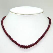 《K14天然ルビーネックレス》J ◎18.0g 5 39.5cm ruby necklaceジュエリー jewelry EA0/EA0_画像2