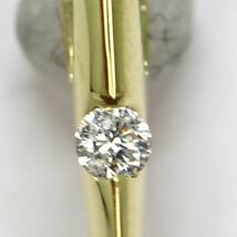 《K18天然ダイヤモンド/ゴールデンパールネックレス》J 2.4g 39.5cm 0.05ct 白蝶 南洋 ジュエリー jewelry diamond pearl パール EA2/EA2_画像3
