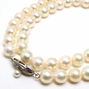《アコヤ本真珠ネックレス》J 約31.0g 7.0-7.5mm珠 約44cm pearl ジュエリーjewelry DH0/EA8