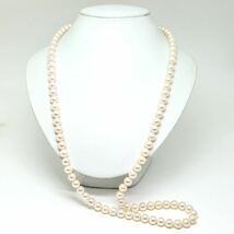 大珠!!良質!!《アコヤ本真珠ロングネックレス》F 約8.5mm珠 約91.6g 約84.5cm pearl necklace jewelry EB0/EC0_画像2