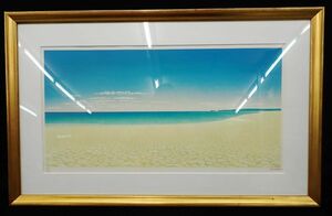 ◆絵画210 ダニエルスキオラ 「海岸にふり注ぐ光」リトグラフ146/200◆画寸75.5×38㎝/消費税0円