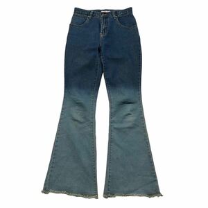 RARE Japanese Label Y2K Design flare denim pants 14th addiction TORNADO MART obelisk goa lgb share spirit ifsixwasnine archive 00s