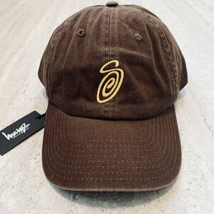 海外限定 ステューシー キャップ stussy スナップバック　ブラウン