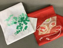 ★Ｋ―１１６★着物帯大量セット　名古屋帯 28点まとめて 西陣 正絹 刺繍 アンティーク着物 練習用やリメイク材料にも[140]_画像7