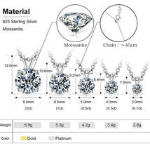 究極◆6.5mm 1ct モアサナイト 一粒ネックレス シルバー チェーン2本付属◆silver925 鑑別書 ジュエリーポーチ ペンダント プレゼント 純銀_画像7