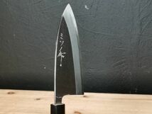 【陵】h84ha20m　未使用　出刃包丁 misono　・調理器具・　検索)ミソノ作　ステンレス　包丁　刃物　キッチン　日用品　料理　ナイフ_画像6