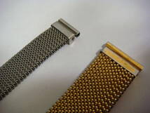 ◆◇A021【高級】イタリア製エルミテックス腕時計ベルト2本（金色・銀色）◇◆_画像3