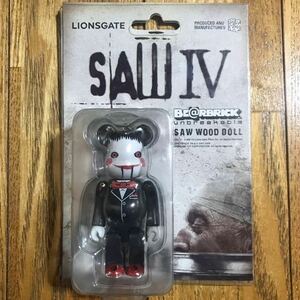 未開封品【BE@RBRICK ベアブリック SAW WOOD DOLL SAW IV 100% フィギュア】メディコムトイ MEDICOM TOY ベアブリック ジグソウ Jigsaw