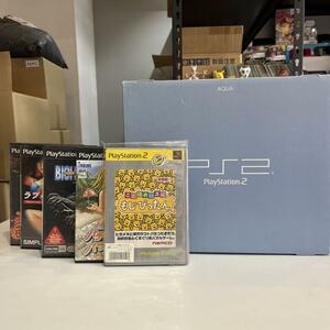 ジャンク 動作未確認 PlayStation2 AQUA SCPH-39000 中古品 本体 カセット付き PS2 SONY