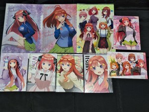 五等分の花嫁 クリアファイル&サントリー景品 ノート&クリアポスター【中野二乃 中野五月】9種セット★一花 二乃 三玖 四葉 五月 ローソン