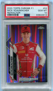 2020 Topps Chrome F1 53 Mick Schumacher Refractor RC PSA 10