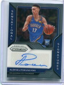 2020-21 Panini Silver Prizm Rookie Penmanship Aleksej Pokusevski RC AUTO 直筆サイン