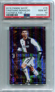 2019 Panini WCCF FOOTISTA F20-7 15 クリスティアーノロナウド Cristiano Ronaldo PSA 10