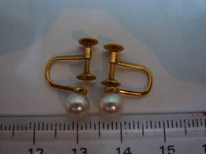 ^0 Tasaki Shinju K18 pearl earrings 