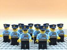 U8　レゴ　ミニフィグ　ポリス/警察・サングラス・水色シャツ　10個セット　新品未使用　LEGO社純正品_画像1