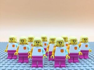 U4　レゴ　ミニフィグ　金髪ロング・パステルカラー　10個セット　新品未使用　LEGO社純正品