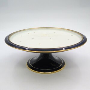 1円～ Sevres セーブル ファットブルー 金彩小花 コンポート y78-2229072【Y商品】