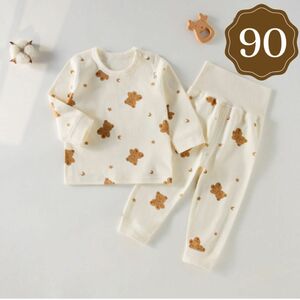 パジャマ 90 腹巻き あったかパジャマ くま かわいい ベアー パジャマセット