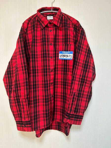 ［新品］MY NAME IS VETEMENTS FLANNEL SHIRT