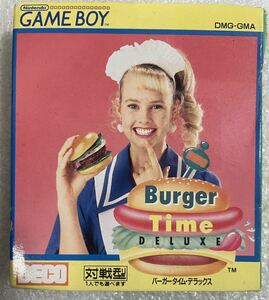 ゲーム ソフト GB 任天堂 ゲームボーイ DECO バーガータイムデラックス 中古 動作確認済み 箱破れあり データイースト Burger Time DELUXE