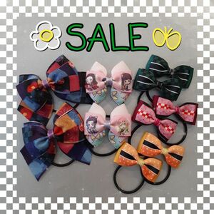 ☆ワンコインSALE☆和柄リボンヘアゴムアソートセット