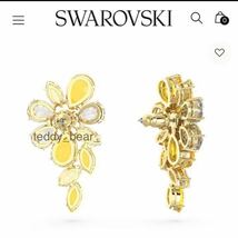 美品　SWAROVSKI スワロフスキー　Gema ドロップピアス　フラワー　花　イエロー　片耳のみ　訳あり_画像6