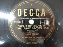 K1207 レコード「i dream of jeannie with the light brown hair/金髪のジェニー 懐かしきケンタッキーの我が家」ビング・クロスビー SP盤_画像2