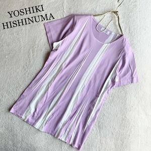 3点送料無料☆YOSHIKI HISHINUMA　ヨシキヒシヌマ　デザイン　カットソー　プレス加工　プリーツ　