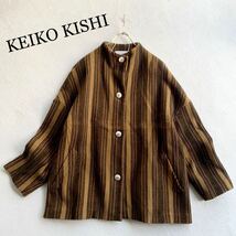 3点送料無料☆KEIKO KISHI　ケイコキシ　立体デザイン　お洒落　ウールジャケット　コート　日本製_画像1