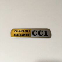 スズキ CCI SELMIX オイルタンクエンブレム 当時物 未使用長期保管品1ケ T20 T21 B120 K10-P_画像1