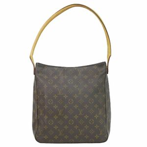 本物 ルイヴィトン LOUIS VUITTON LV ルーピング GM モノグラム ショルダーバッグ ブラウン M51145