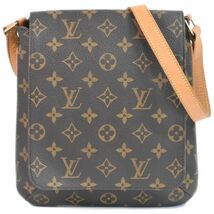 本物 ルイヴィトン LOUIS VUITTON LV ミュゼット サルサショート モノグラム ショルダーバッグ ブラウン M51258_画像1