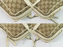 本物 グッチ GUCCI GGキャンバス ショルダーバッグ ハンドバッグ ボストンバッグ ベージュ ホワイト 169971_画像6