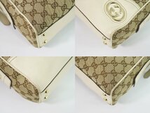 本物 グッチ GUCCI GGキャンバス ショルダーバッグ ハンドバッグ ボストンバッグ ベージュ ホワイト 169971_画像7