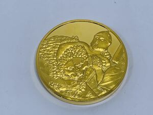神々とギガス 巨人 の戦い 美術コレクション エーゲ海 シフノス人の宝庫 ライオン 純金メッキ メダル コイン コレクション 24KT 