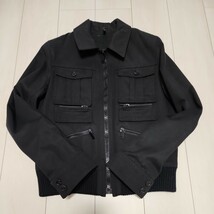 Dior Homme ディオールオム 06AW These grey days期 エディ期 A-2 コットンジップアップブルゾン ブラック 6HH1043906 ジャケット Jacket_画像1