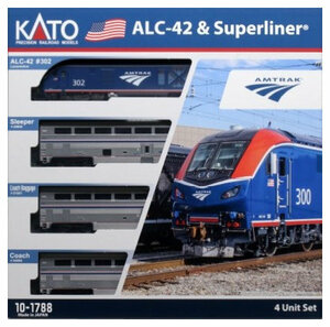 Kato 10-1788 Amtrak ALC-42 и Super Liner 4-Car Set Set