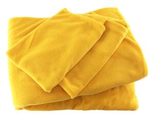  bedding cover 4 point set warm fleece Japanese style for double mimo The yellow winter 