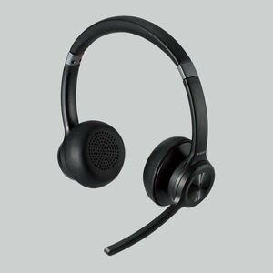 エレコム Bluetooth対応ヘッドセット ノイズリダクションマイク機能付き ブラック LBT-HSOH20BK （67-0325-21）