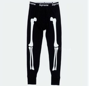 即決 送料無料 Supreme シュプリーム 23AW Hanes ヘインズ Bones Thermal サーマル Pant ブラック 黒 Lサイズ 国内正規品 新品未使用