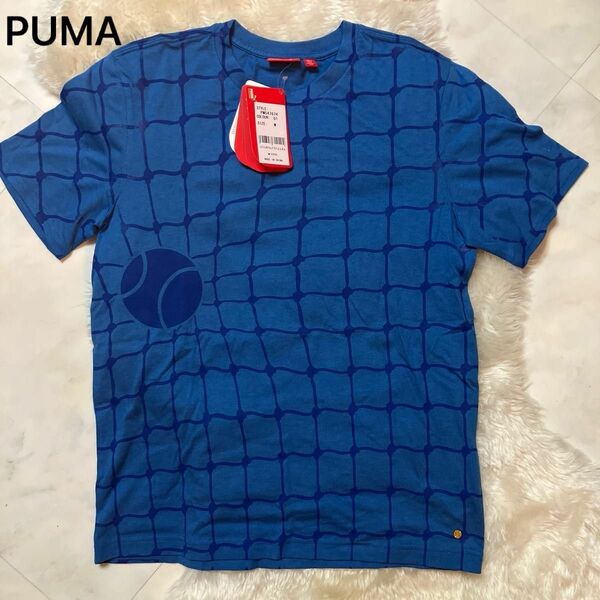 PUMA プーマ半袖Tシャツ BLUE スポーツTシャツ　新品未使用品　タグ付